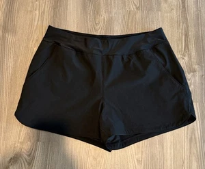 Lands End Black Swim Bottom Swim Short Women’s Size 14 Pockets Unlined - Picture 1 of 6