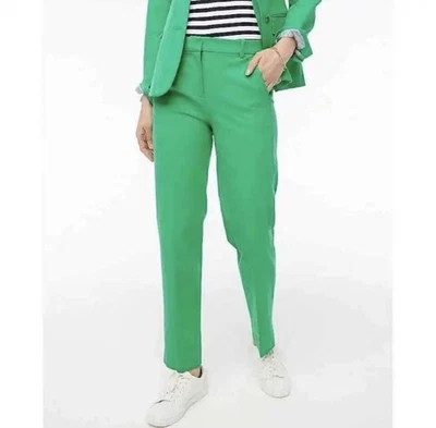 Pantalón J CREW Kallie Moderno Trébol Verde Elástico Clásico Pierna Recta Talla 10T Nuevo con Etiquetas Foto 1 de 4