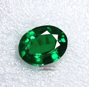 8-9 Ct Natural Tsavorite Green Garnet Certified Loose Gemstones Oval Cut - Picture 1 of 7