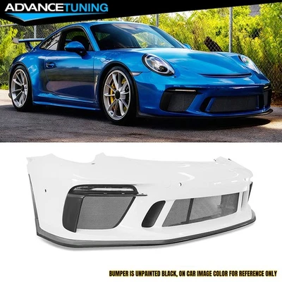 Fits 12-19 Porsche 911 991 to 991.2 GT3 Style Front Bumper Conversion With DRL Foto 1 de 4