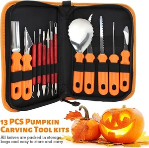 13 PCS Halloween Pumpkin Carving Tool Kit - Picture 1 of 7