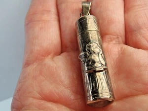 WUNDERSCHÖNER VINTAGE STERLINGSILBER SCHUTZENGEL GEBET RELIQUIAR ANHÄNGER - Bild 1 von 22