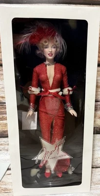 Muñeca retrato Franklin 1999 15" Marilyn Monroe Gentleman Prefer Blondes Mint Foto 1 de 4