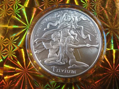 2021 TRIVIUM GIRLS 1 oz .999 Silver Round PREMIUM SEALED Harder to Find - Image 1 of 2