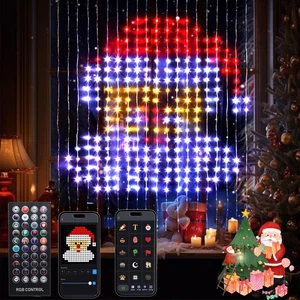Christmas LED Curtain Lights DIY LED Decorations Outdoor Smart String Lights ... - Picture 1 of 8