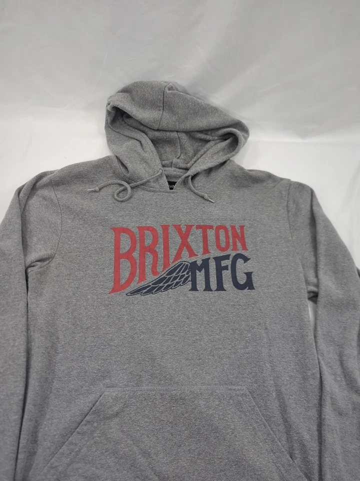 Brixton Mfg Sudadera con Capucha Adulto Gris Medio Manga Larga Pullover Sudadera Peso Medio M Foto 1 de 4