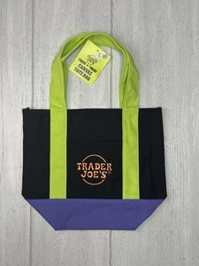 NWT Trader Joes Halloween Black/Purple Mini Tote 🔥 - Picture 1 of 4