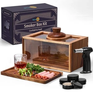 Cocktail Smoker Kit Whiskey Smoker Kit with Smoking Gun Smoking Box Food Tray... - Picture 1 of 7
