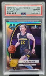 Syla Swords 2024 Bowman Chrome University #65 Refractor SP PSA 10 - Bild 1 von 2
