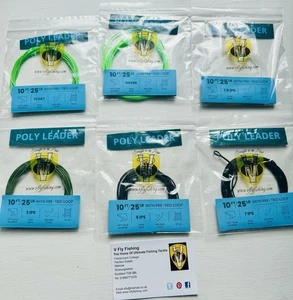V Fly Pro Salmon Tapered Poly Versi Leaders 10 Foot Float & Sink 6 Options - Picture 1 of 13
