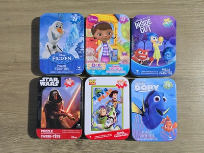 14 rompecabezas surtidos para niños Star Wars Frozen Inside Out Dory Spiderman otros Foto 1 de 4