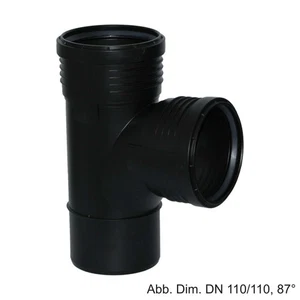 Geberit Silent-PP Abzweig mit Muffen, DN 110-110-87,5° - Bild 1 von 1