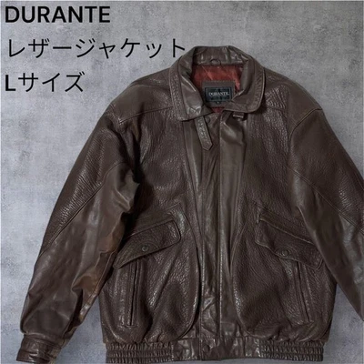 Durante Premium Classic Brown Cowhide Sheepskin A2 Flight Bomber Jacket Size L - Image 1 of 4