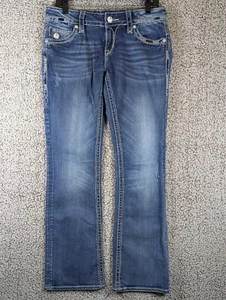 Pantalones de mezclilla Rock Revival Bootcut para mujer talla 31x31 (etiqueta 29) azul adornado - Imagen 1 de 18