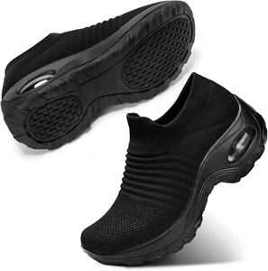 Womens Slip on Walking Shoes Breathable Non Slip Work Shoes Comfortable Air Cush - Picture 1 of 12