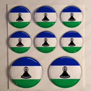 Stickers Lesotho Gel Domed Resin 3D Flags Lesotho Vinyl Sticker Decals Helmet - Picture 1 of 1