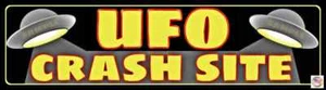 UFO CRASH SITE MINI STREET SIGN! 3"X12" METAL USA MADE ALIEN FUNNY MAN CAVE BAR - Picture 1 of 1