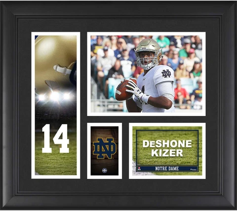 Deshone Kizer Irish Framed 15x17 Player Collage - Fanatics Cover