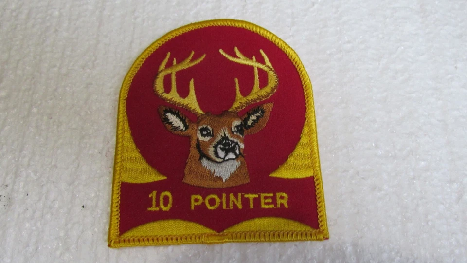 DEER HUNTING HUNTER TROPHY EMBROIDERED PATCH 10 POINTER - Image 1 of 1