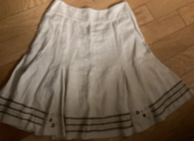 Falda para mujer Chicos Boho Pradera bordada de lino/algodón hasta la rodilla talla 3 Foto 1 de 4