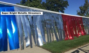 Car Dealer Metallic Streamers, Streamers, Pennants, Lot of 5 - 100 Foot Strings! - Picture 1 of 10