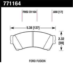 Disc Brake Pad-Premium OES Front Hawk Perf 771164 for Ford Lincoln Mazda Mercury