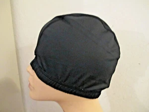 Bathing Swim Cap Lycra Spandex Training Beach Swimming Diving Pool Water Black  - Picture 1 of 4