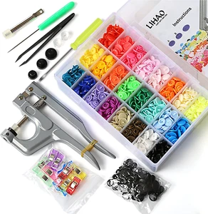 Snaps and Snap Pliers Set, 375 Sets T5 Plastic Buttons for Sewing and Crafting - Picture 1 of 12