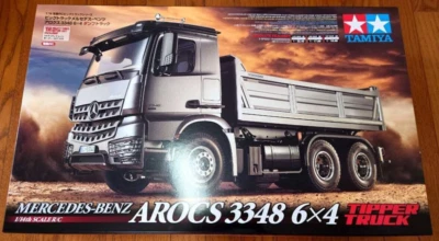 Camion Tamiya RC Mercedes Benz Arocs 3348 - grigio - Immagine 1 di 2