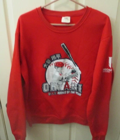 MLB  Angels of Anaheim Shohei Ohtani rookie of the year MEN XL red sweatshirt Cover