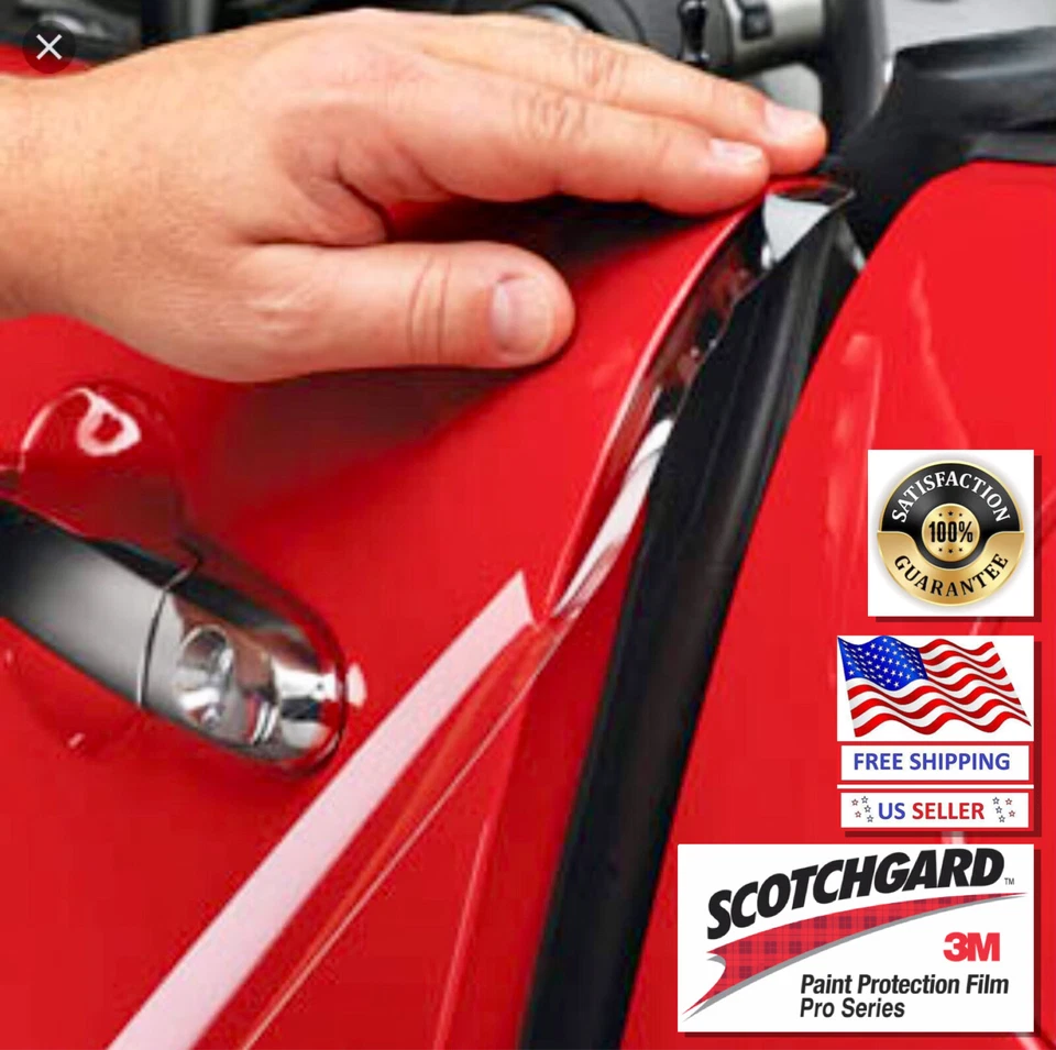 Protector de borde de puerta Scotchgard 3M película protectora transparente contra arañazos 4 tiras de 30" ¡EE. UU.!! Foto 1 de 4