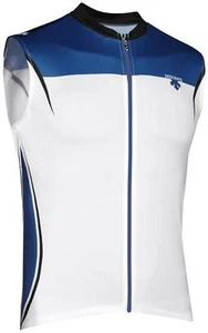 Jersey sin mangas Descente Coolmatic para hombre, blanco/azul, mediano - Imagen 1 de 1