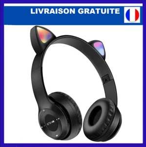 Casque Bluetooth sans fil LED, écouteurs antibruit étanches Gamer P47M - Imagen 1 de 9