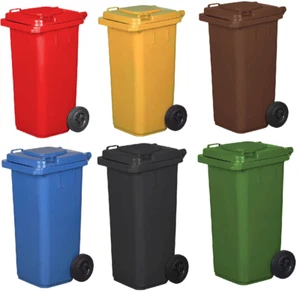 PATTUMIERA BIDONE RACCOLTA DIFFERENZIATA 120 240 LT NORME EN840 HACCP COPERCHIO - Foto 1 di 6