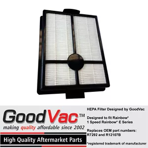 Filtro de repuesto GoodVac hecho para adaptarse a Early Rainbow E-Series # R7292 R12107B - Imagen 1 de 2