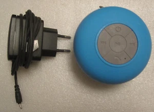 Bluetooth Lautsprecher Wasserdicht Saugnapf Blau Dusche - Bild 1 von 2