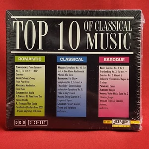 Top 10 of Classical Music Romantic Classical Baroque 3 CD Set 1995 New Sealed - Picture 1 of 8