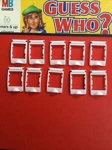 GUESS WHO? by MB /HASBRO games 1996 .PARTS ~ 10 X White Windows As In Photo