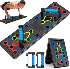 Tabla de flexiones, barra de flexiones plegable multifunción portátil 15 en 1. - Picture 1 of 7