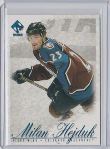 2001-02 Pacific Private Stock Blue Retail #22 Milan Hejduk Colorado Avalanche