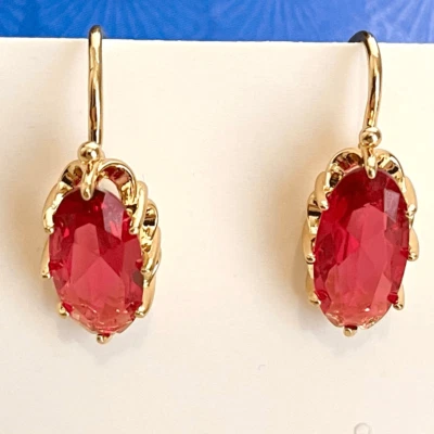 Colgantes de gema de circón rojo y oro 18k AYV Foto 1 de 4