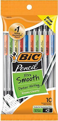 10x Bic Mechanical Pencils Rubber Eraser HB #2 Lead Tip 0.7mm Pack Set Refill • 3.99£