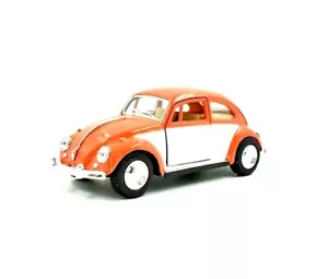 (5373D) 5" Kinsmart Volkswagen Classical Beetle Diecast  Toy Car 1:32 Orange Co. - Picture 1 of 3