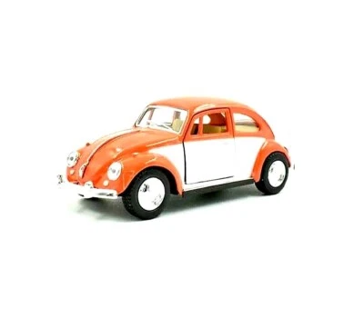 (5373D) Coche de juguete fundido a presión Kinsmart Volkswagen Classic Beetle de 5" 1:32 Orange Co. Foto 1 de 3