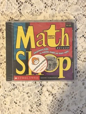 MATH SHOP DELUXE SCHOLASTIC PC MAC CD ROM W/USER'S GUIDE AGE 8-13 COMPLETE NEW - Image 1 of 2