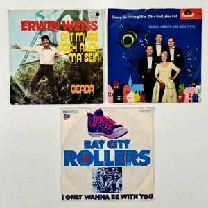3x 7" Singles BAY CITY ROLLERS/ÄHRWIN WEISS/CYPRYS Pop/Ruhrpott/50er Schlager - Imagen 1 de 2