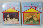 Vtg Miniature Bathroom Child Bedroom Dollhouse Furniture Kit 1:12 Scale Nursery