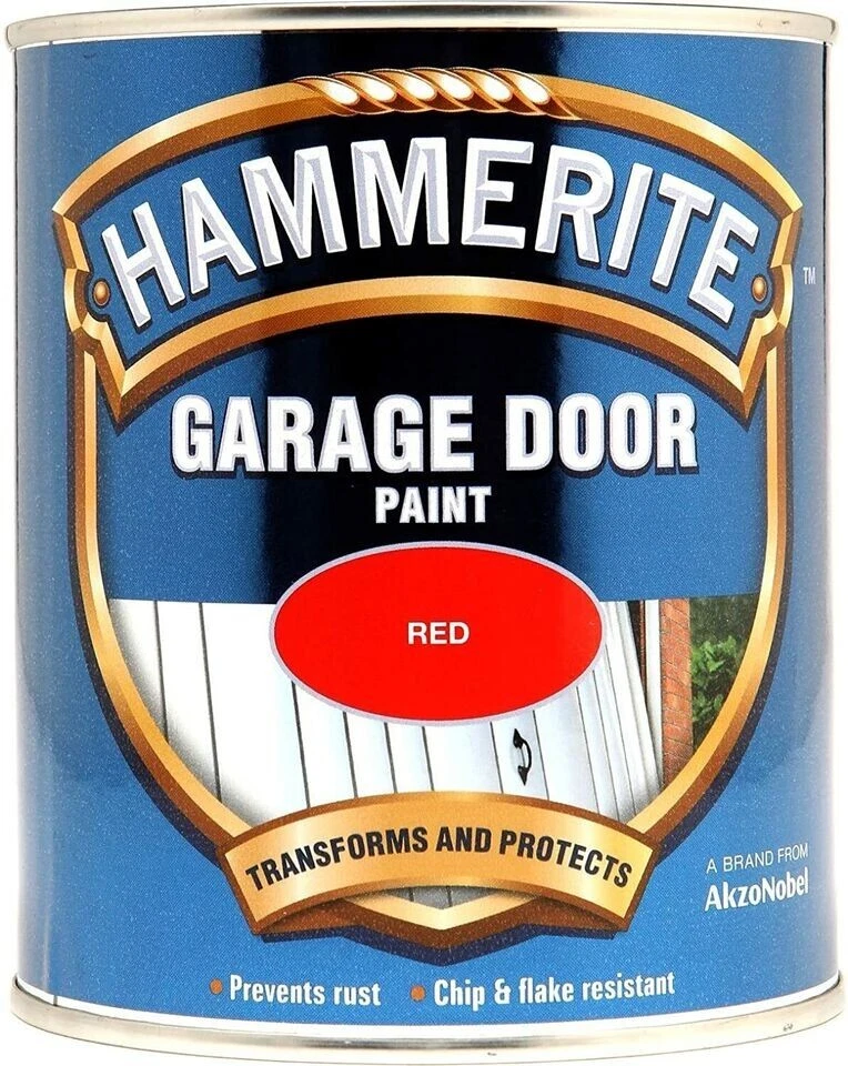 Hammerite - Garage Door Paint Prevents Rust GLOSS Finish 750ml - Red