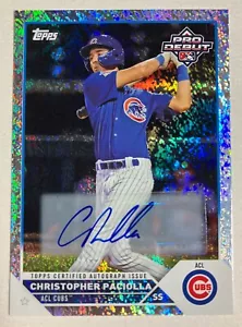 2023 Topps Pro Debut Lámina Brilla Automático Christopher Paciolla 92/199 LCD Cubs - Imagen 1 de 2