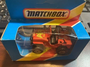 Matchbox MB 14 4x4 Jeep Golden Eagle Red 1983 Die-Cast Model Boxed - Picture 1 of 4